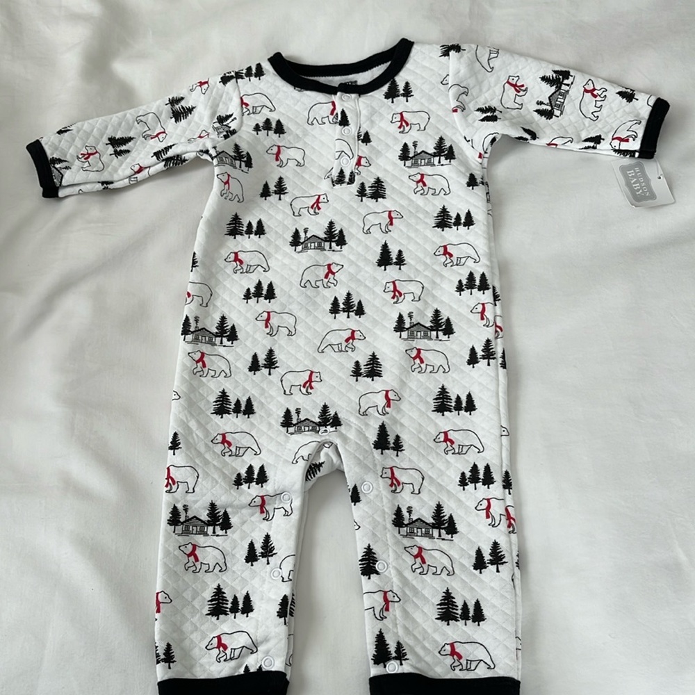 Hudson baby bear quilted one piece